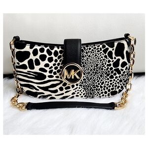 Michael Kors Carmen Haircalf Shoulder Bag